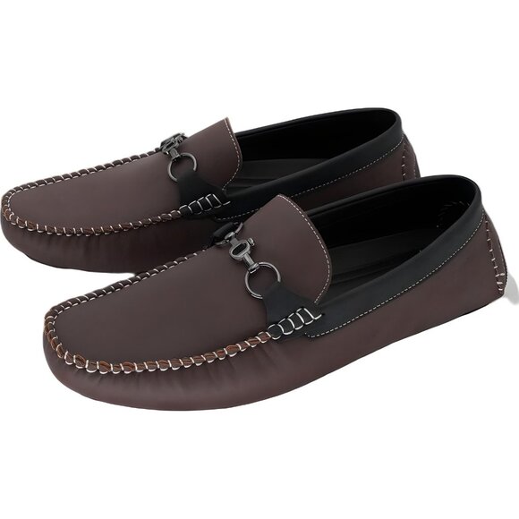 Aston Marc Men's Bit Loafers Renton Brown Driving Moccasins US 11M EU 44 - Picture 2 of 6